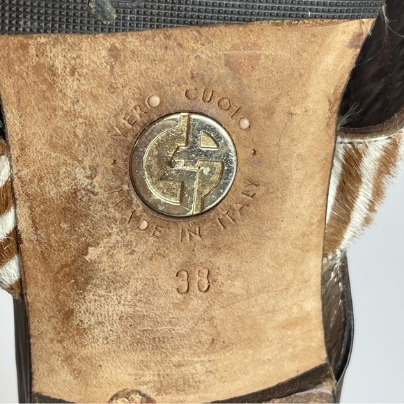 Giorgio Armani Tassel Calf Hair Sandals 38 US (7.5) - Picture 10 of 12